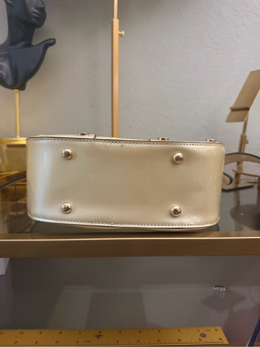 Soft Sage Cream Handbag | Minimal Chic Round Bag - Picture 14 of 15